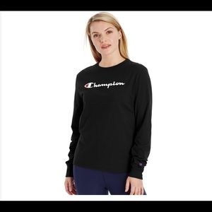 Champion Classic Long-Sleeve Tee, Script Logo